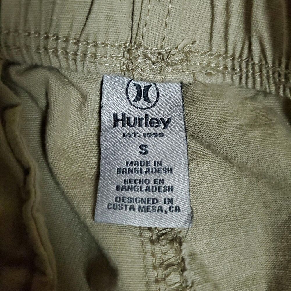 Hurley Cargo Pants Mens Small Jogger Drawstring Elastic Waist Pockets Casual - Picture 3 of 12